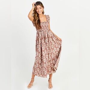 Altar’d State smocked maxi dress sz small NWOT